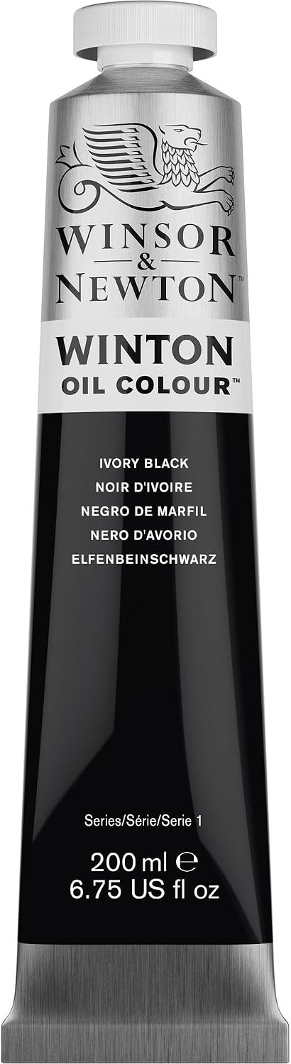 image:imageWinsor amp Newton Winton Oil Color 200ml Tube Titanium WhiteIvory Black