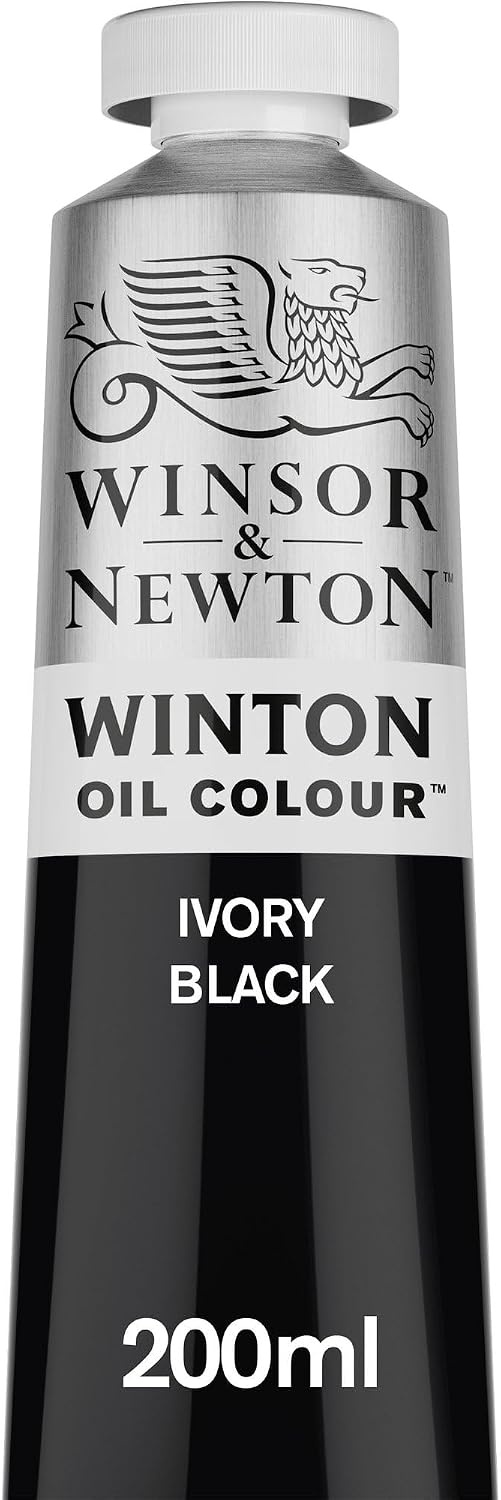 image:imageWinsor amp Newton Winton Oil Color 200ml Tube Titanium WhiteIvory Black
