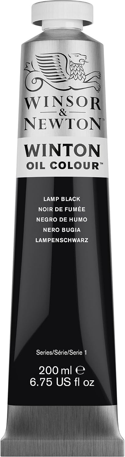 image:imageWinsor amp Newton Winton Oil Color 200ml Tube Titanium WhiteLamp Black