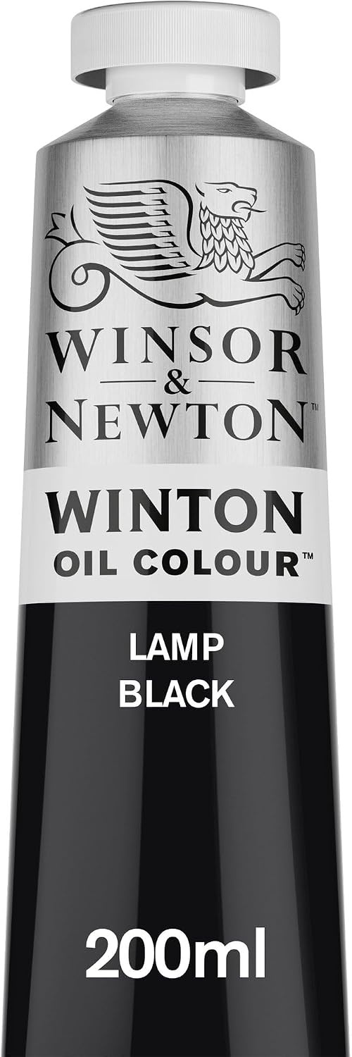 image:imageWinsor amp Newton Winton Oil Color 200ml Tube Titanium WhiteLamp Black