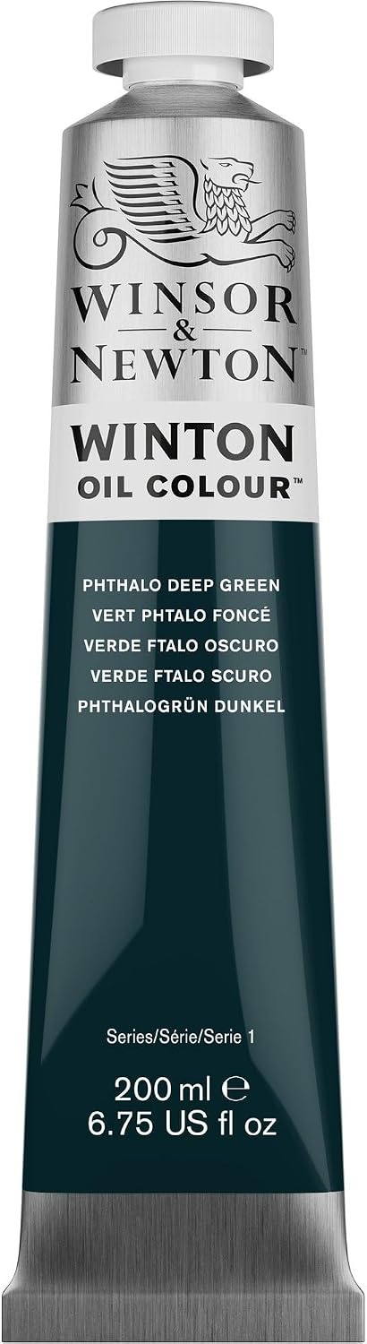 image:imageWinsor amp Newton Winton Oil Color 200ml Tube Titanium WhitePhthalo Deep Green