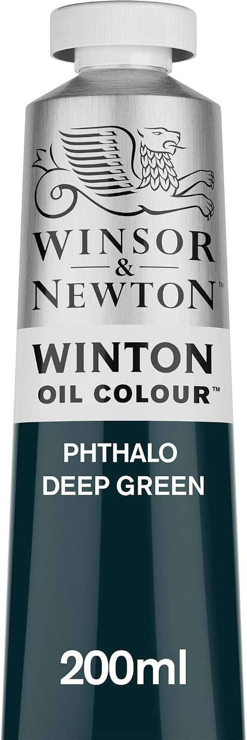 image:imageWinsor amp Newton Winton Oil Color 200ml Tube Titanium WhitePhthalo Deep Green