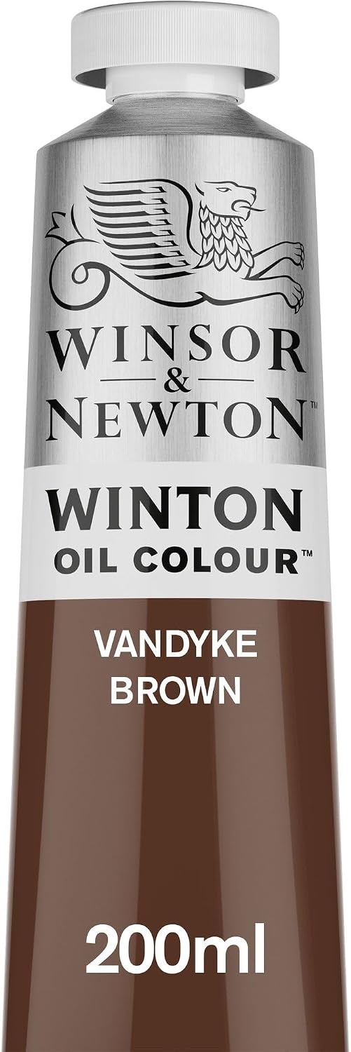 image:imageWinsor amp Newton Winton Oil Color 200ml Tube Titanium WhiteVandyke Brown