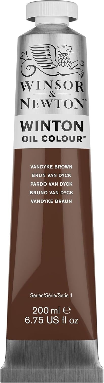 image:imageWinsor amp Newton Winton Oil Color 200ml Tube Titanium WhiteVandyke Brown