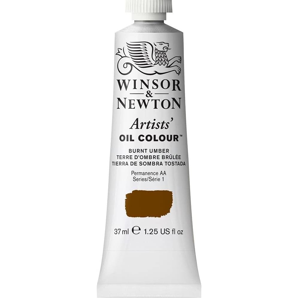 image:imageWinsor amp Newton Artists Oil Paint 37ml Tube Burnt SiennaBurnt Umber