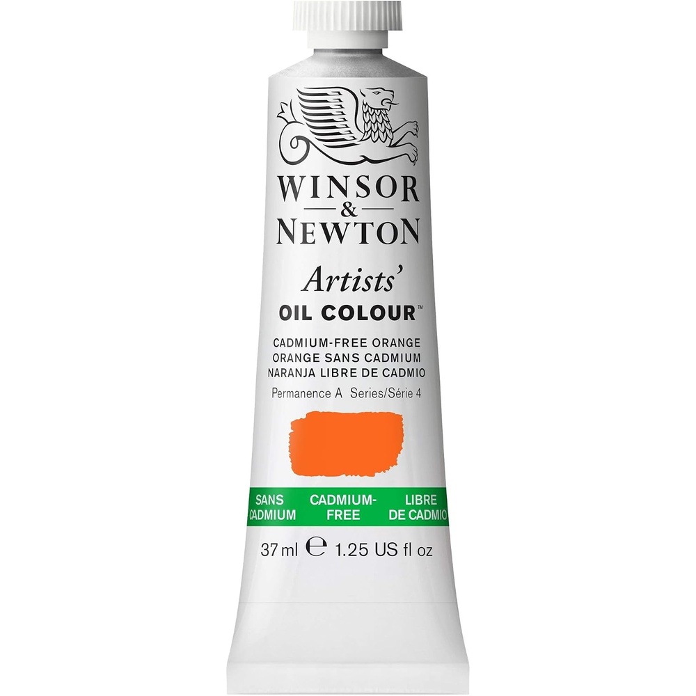 image:imageWinsor amp Newton Artists Oil Paint 37ml Tube Burnt SiennaCadmiumfree Orange