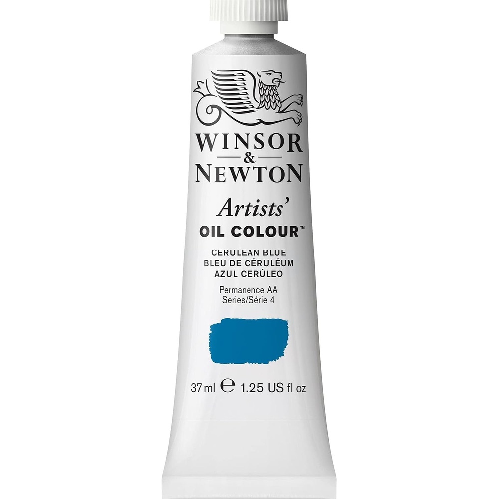image:imageWinsor amp Newton Artists Oil Paint 37ml Tube Burnt SiennaCerulean Blue