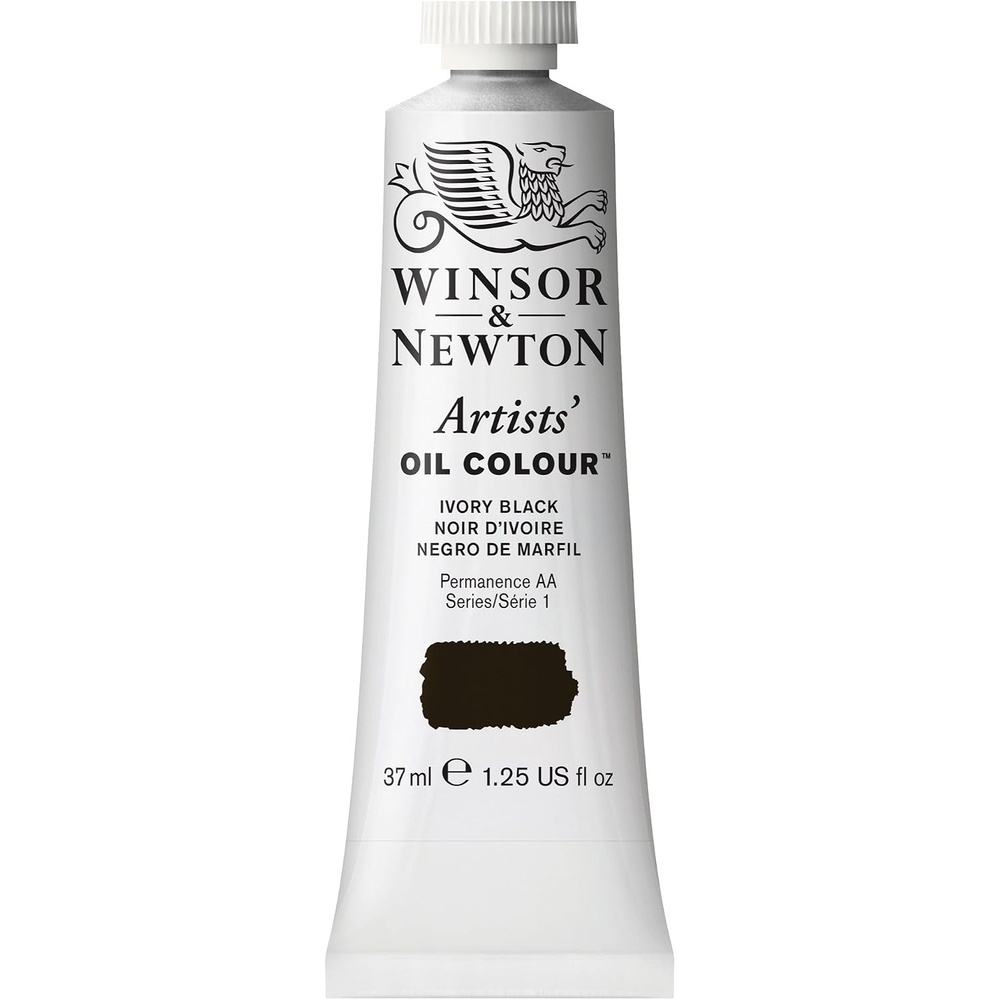 image:imageWinsor amp Newton Artists Oil Paint 37ml Tube Burnt SiennaIvory Black