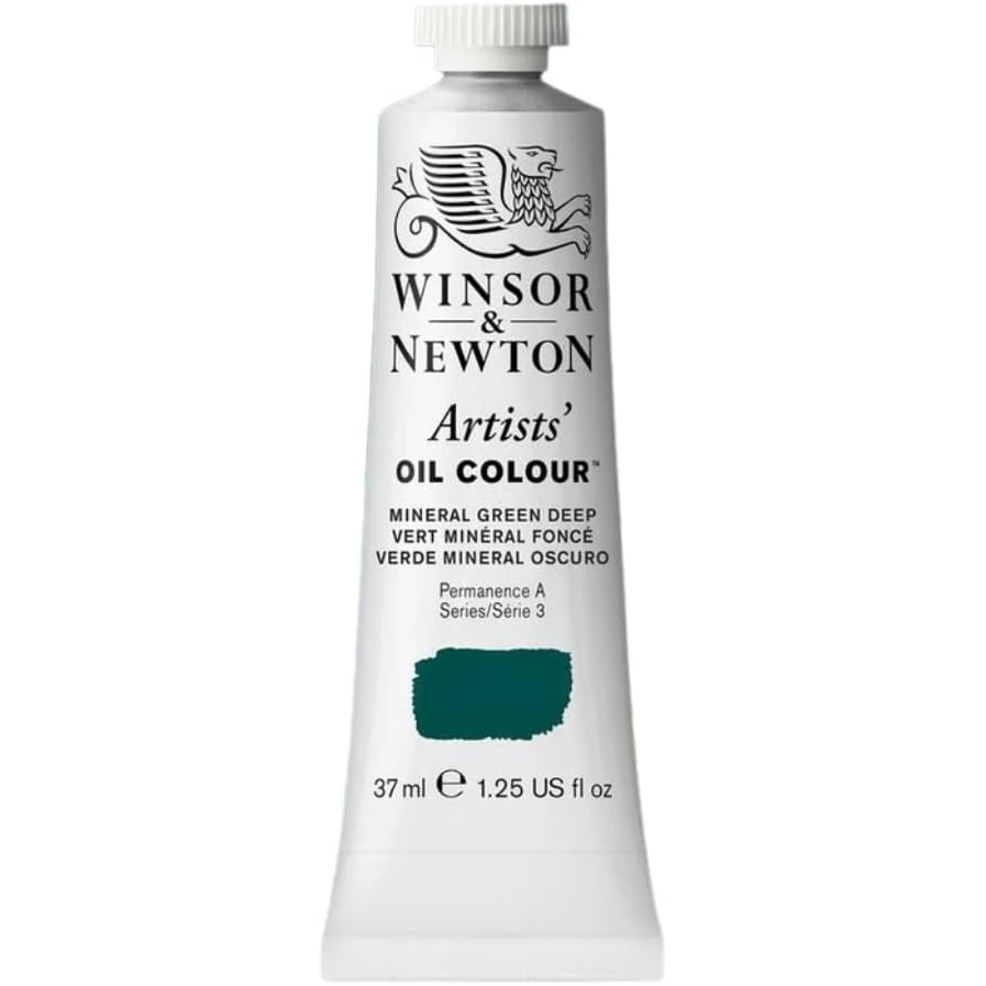 image:imageWinsor amp Newton Artists Oil Paint 37ml Tube Burnt SiennaMineral Green Deep