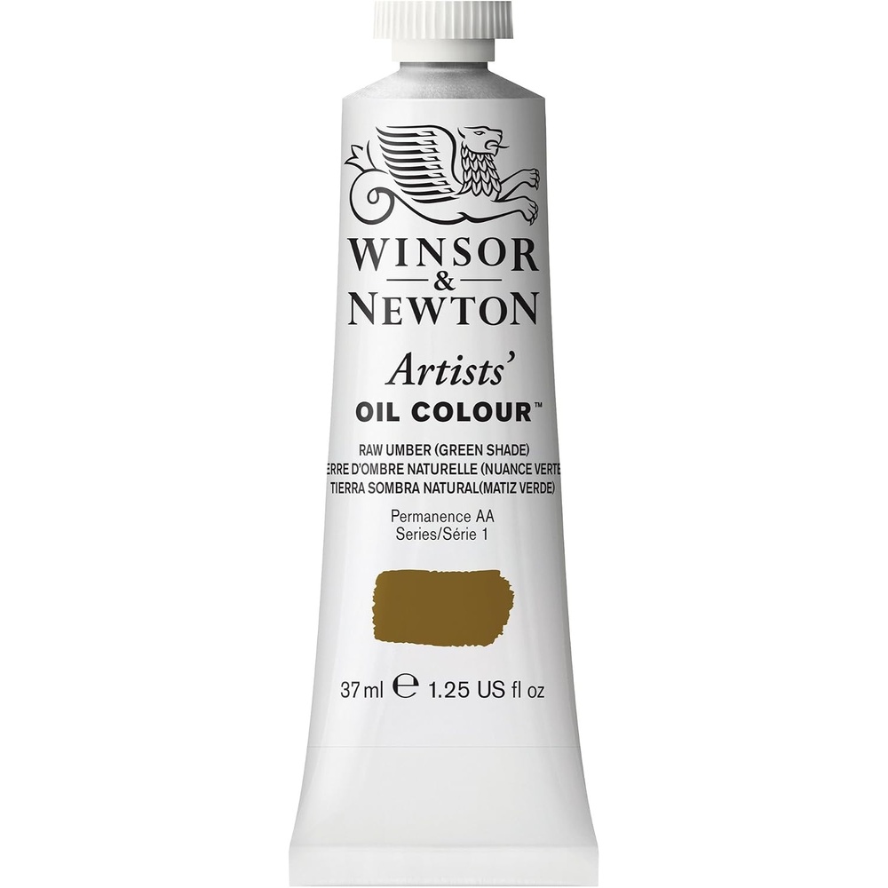 image:imageWinsor amp Newton Artists Oil Paint 37ml Tube Burnt SiennaRaw Umber Green Shade