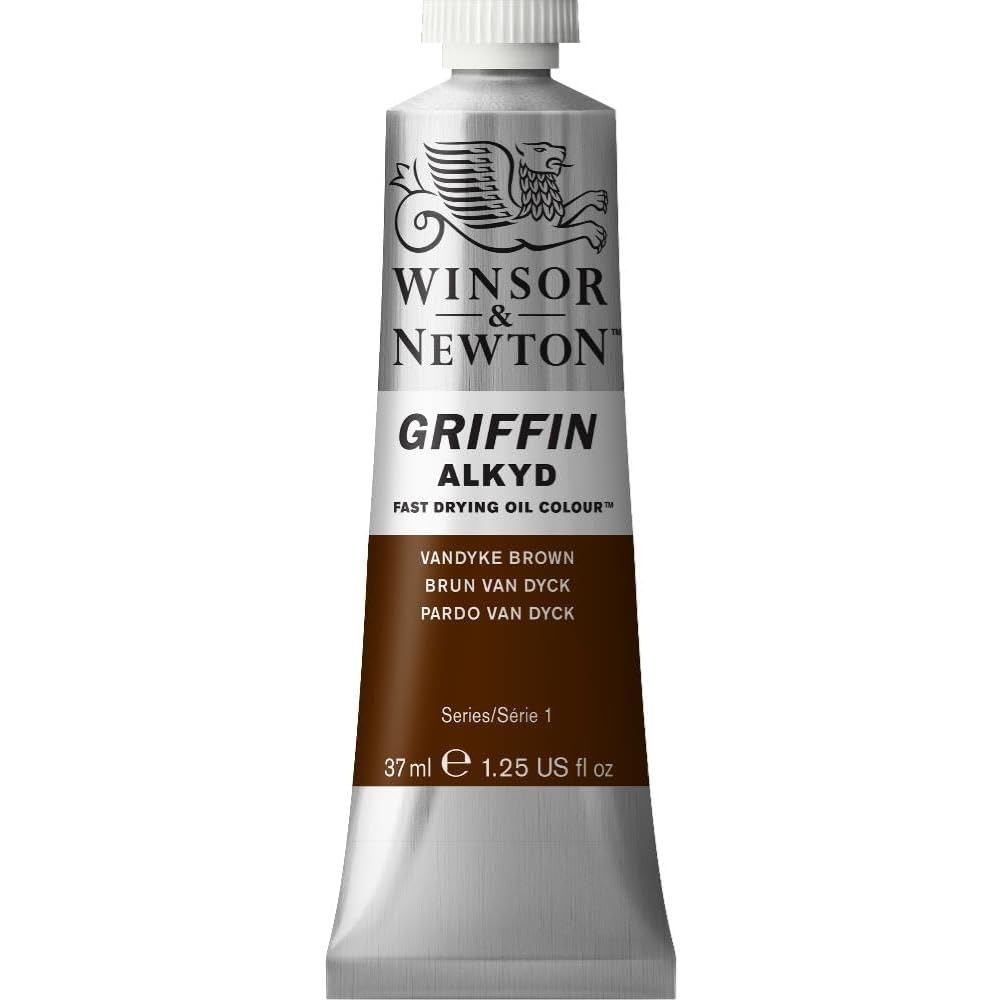 image:imageWinsor amp Newton Griffin Alkyd Fast Drying Oil Paint Perm Alizarin CrimsonVandyke Brown