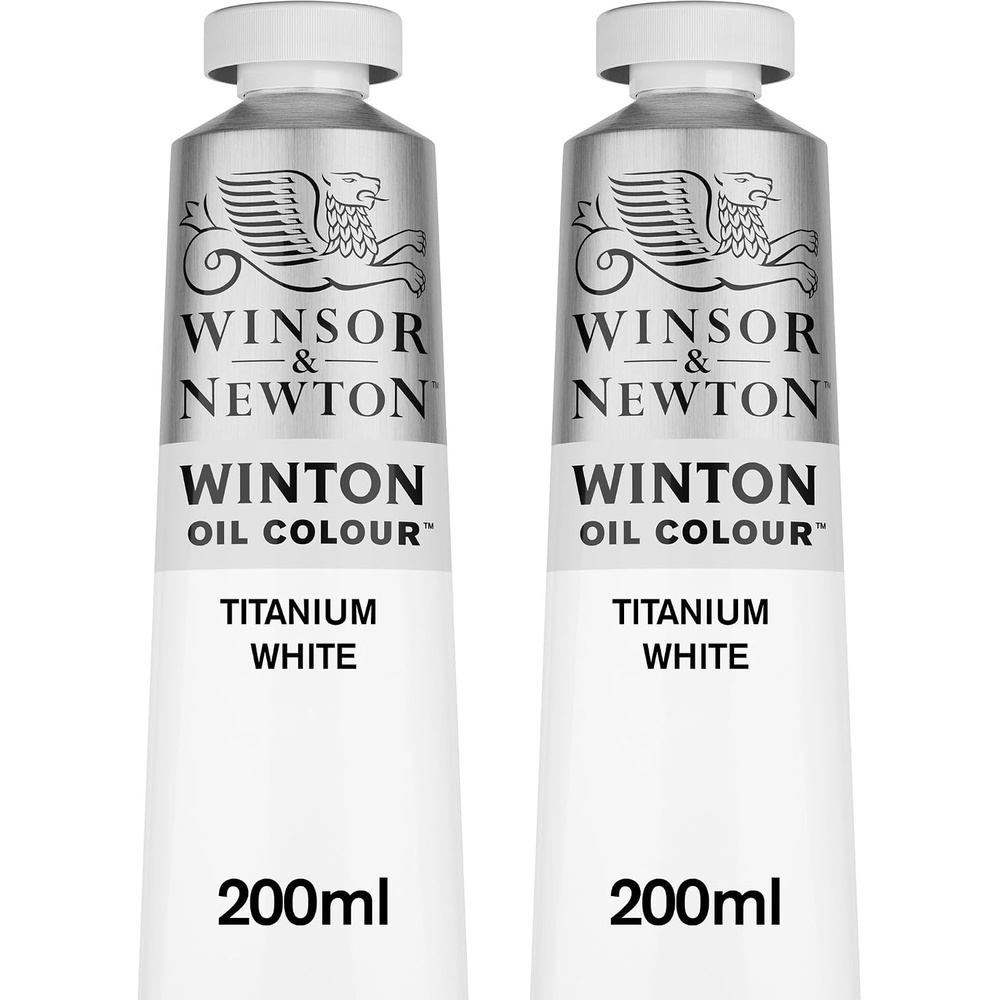 image:imageWinsor amp Newton Winton Oil Color 200ml Tube Titanium WhiteTitanium White 2 Pack