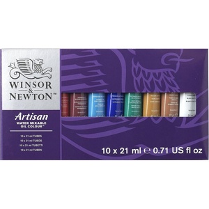 Winsor & Newton Artisan Water Mixable Oil Paint Set, 20 x 10ml Tubes(Tube Set 10 x 0.71-oz)