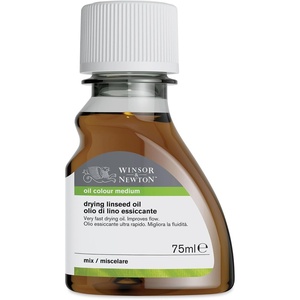 Winsor & Newton Cold Pressed Linseed Oil, 250ml (8.4-oz) Bottle(Drying Linseed Oil)