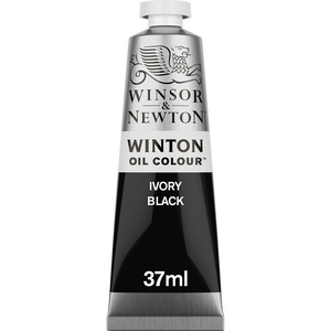 Winsor & Newton Winton Oil Color, 200ml Tube, Titanium White(Ivory Black)