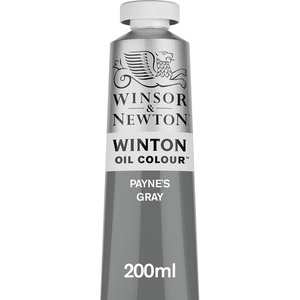 Winsor & Newton Winton Oil Color, 200ml Tube, Titanium White(Payne’s Gray)